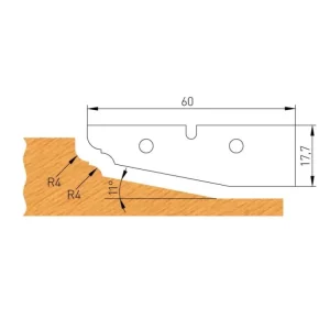 Akční Nabídka IGM Profilový nůž E 60x17,7x2mm pro F632-182