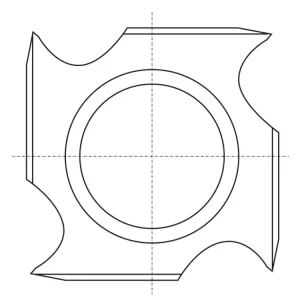Zlevněný IGM N021 Žiletka tvrdokovová - 18x18x2,95 Dřevo+