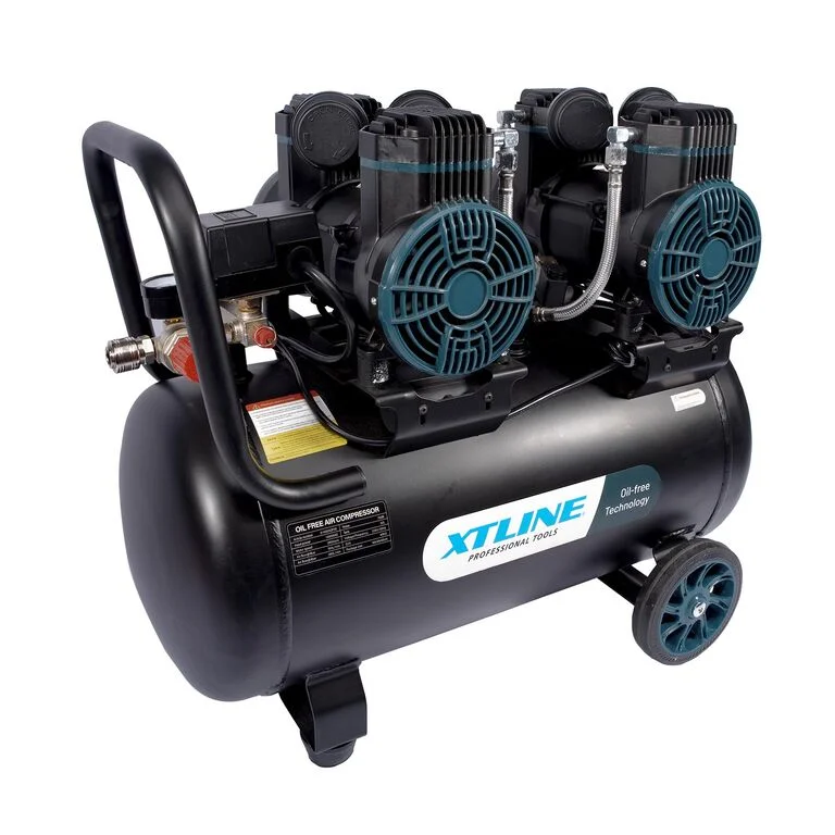 Akční Cena XTLINE Kompresor bezolejový 2x1450 W, 50 l