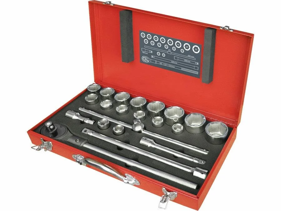 Autentický Extol Premium 8818350 Hlavice nástrčné, sada 22ks, 3/4"