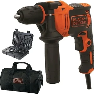 Značkový BLACK&DECKER BEH710SA32 Vrtačka příklepová 710 W + sada nástrojů (32 ks)